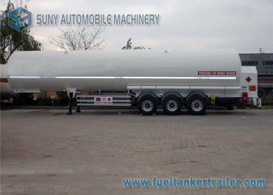 Q235 Carbon Steel 23.5 Ton LPG Tank Trailer 3 Axles With 12 Tires